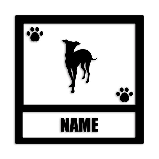 イタリアングレーハウンド 文字入れ可能 ペット 犬 カッティング ステッカー (st-139-6)