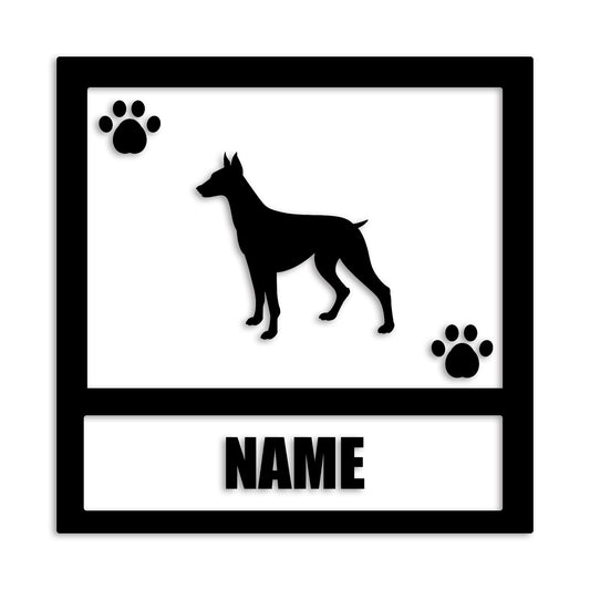 ドーベルマン 文字入れ可能 ペット 犬 カッティング ステッカー (st-139-61)