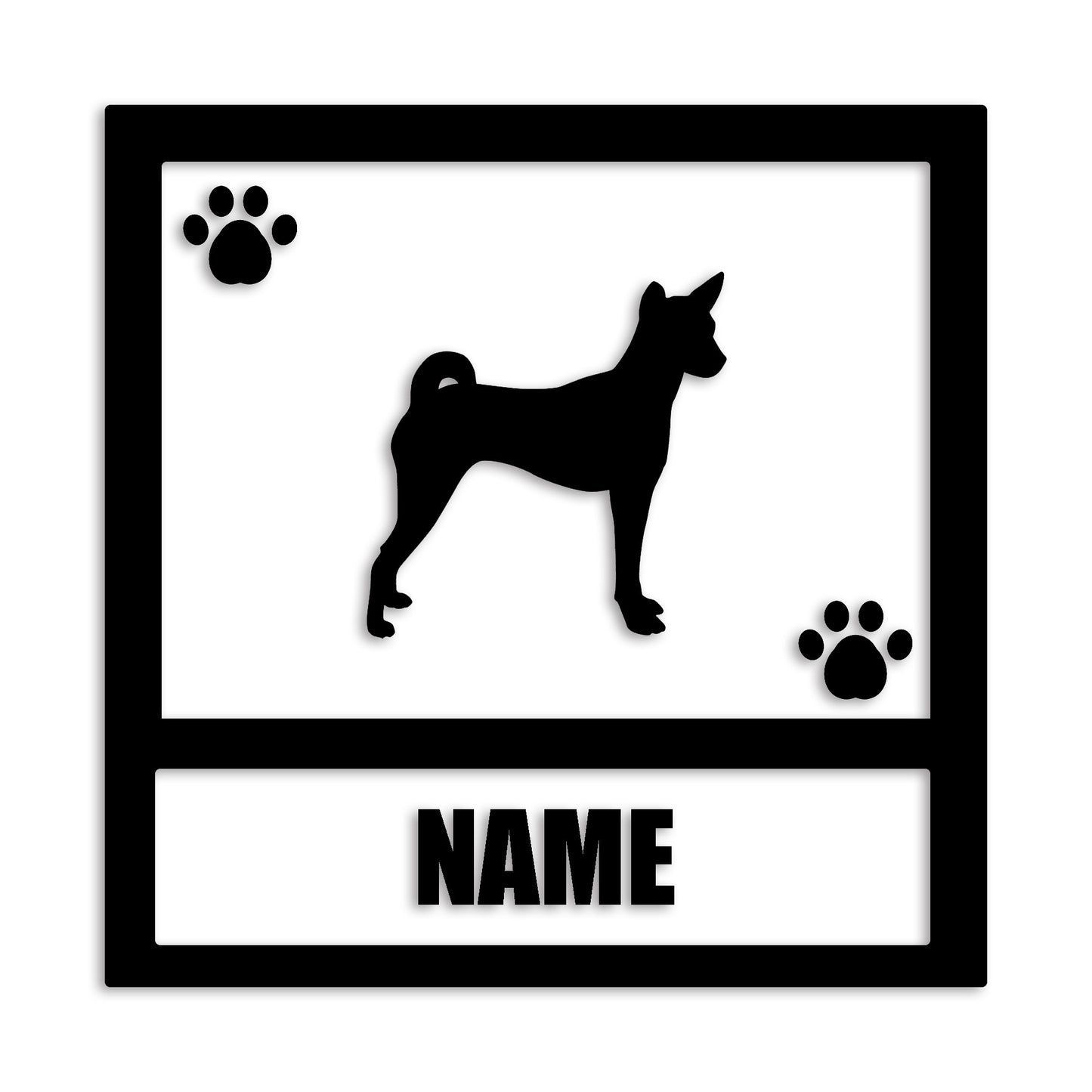 バセンジー 文字入れ可能 ペット 犬 カッティング ステッカー (st-139-69)