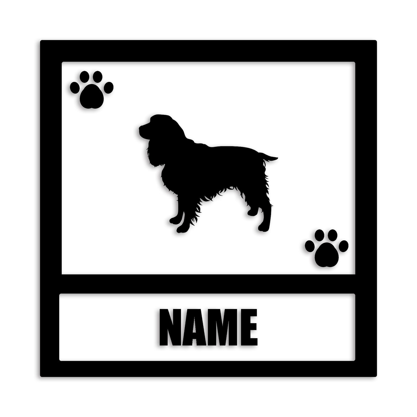 イングリッシュスプリンガ 文字入れ可能 ペット 犬 カッティング ステッカー (st-139-7)