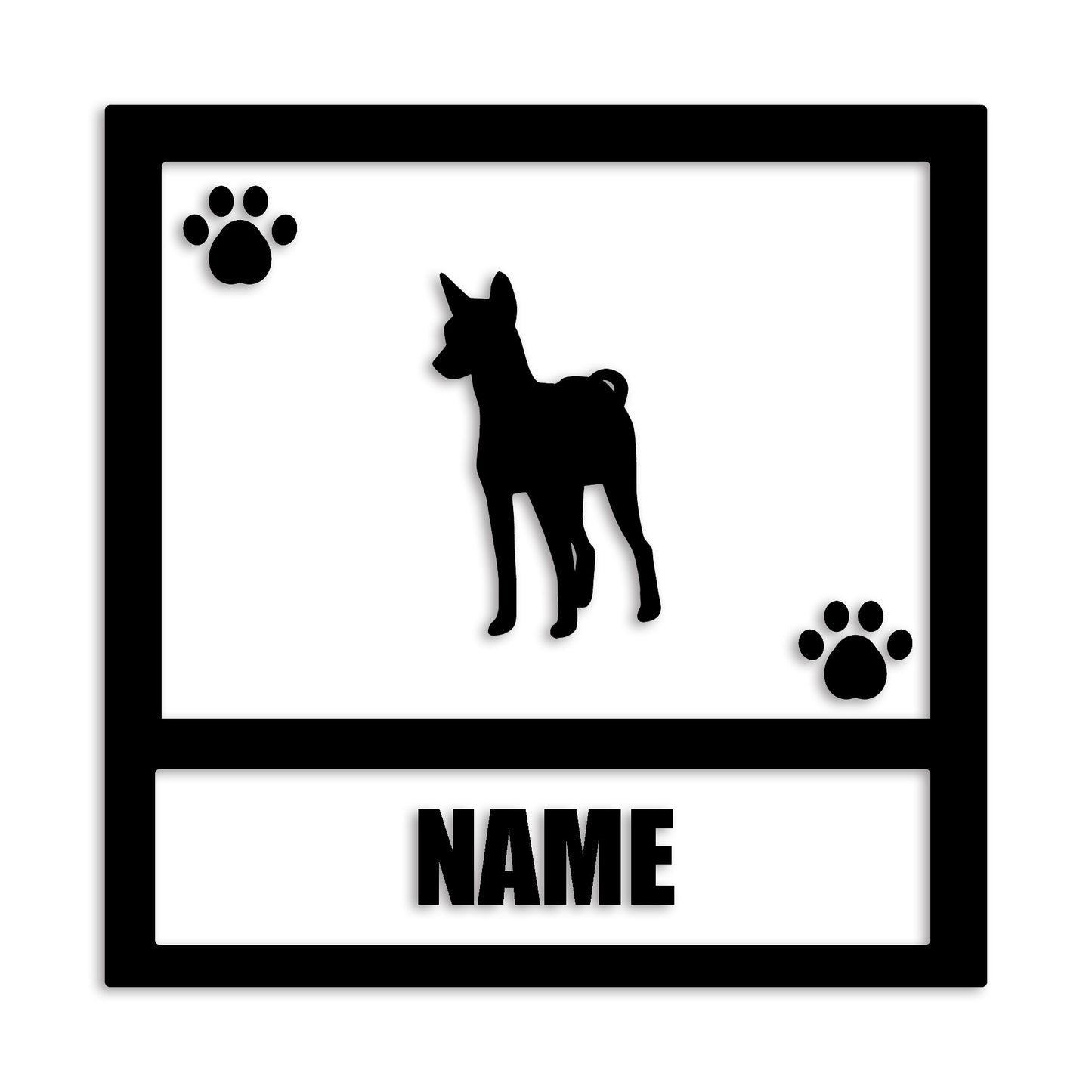 バセンジー 文字入れ可能 ペット 犬 カッティング ステッカー (st-139-72)