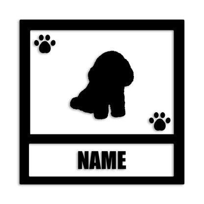 ビションフリーゼ 文字入れ可能 ペット 犬 カッティング ステッカー (st-139-82)