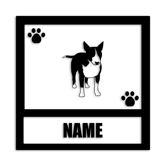 ブルテリア 文字入れ可能 ペット 犬 カッティング ステッカー (st-139-85)