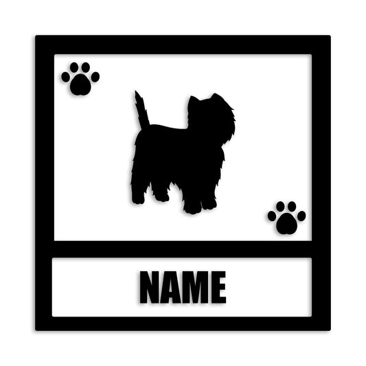 ウエストハイランドテリア 文字入れ可能 ペット 犬 カッティング ステッカー (st-139-9)