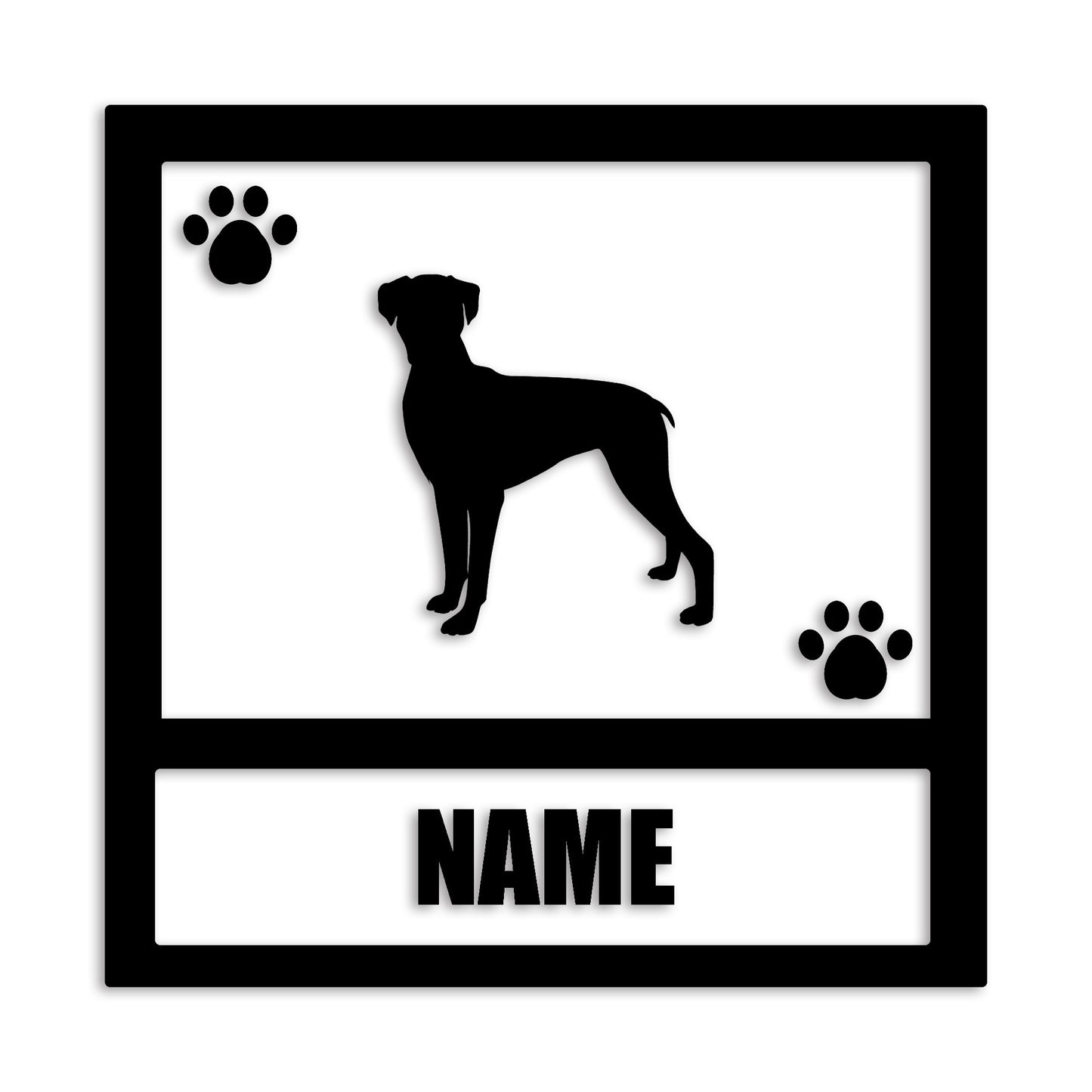 ボクサー 文字入れ可能 ペット 犬 カッティング ステッカー (st-139-97)