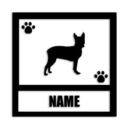 ボストンテリア 文字入れ可能 ペット 犬 カッティング ステッカー (st-139-98)