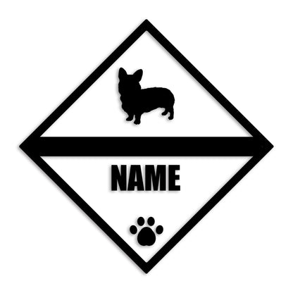 ウェルシュコーギー 文字入れ可能 ペット 犬 カッティング ステッカー (st-140-10)