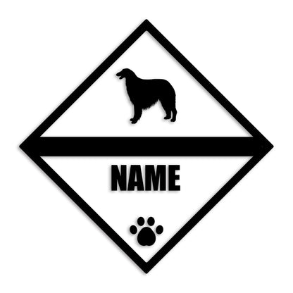 ボルゾイ 文字入れ可能 ペット 犬 カッティング ステッカー (st-140-102)