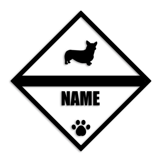 ウェルシュコーギー 文字入れ可能 ペット 犬 カッティング ステッカー (st-140-11)