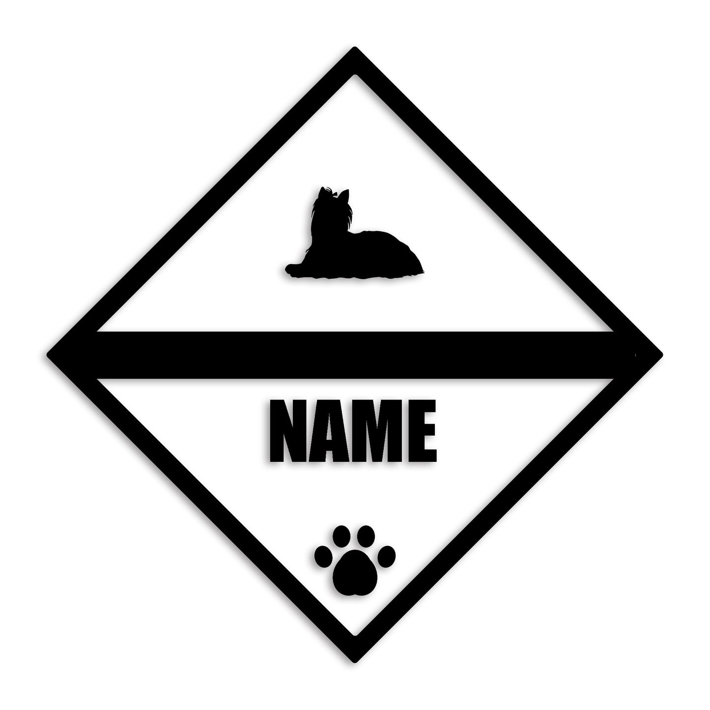 ヨークシャーテリア 文字入れ可能 ペット 犬 カッティング ステッカー (st-140-110)