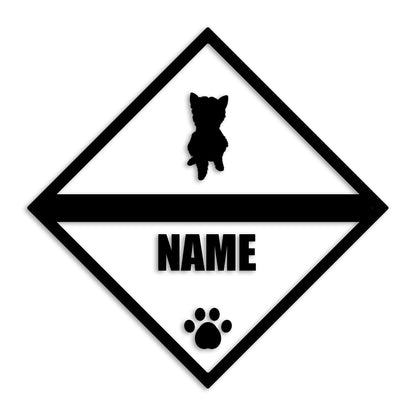 ヨークシャーテリア 文字入れ可能 ペット 犬 カッティング ステッカー (st-140-112)