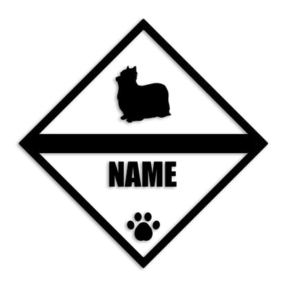 ヨークシャーテリア 文字入れ可能 ペット 犬 カッティング ステッカー (st-140-113)