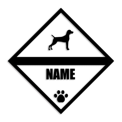 ワイマラナー 文字入れ可能 ペット 犬 カッティング ステッカー (st-140-118)