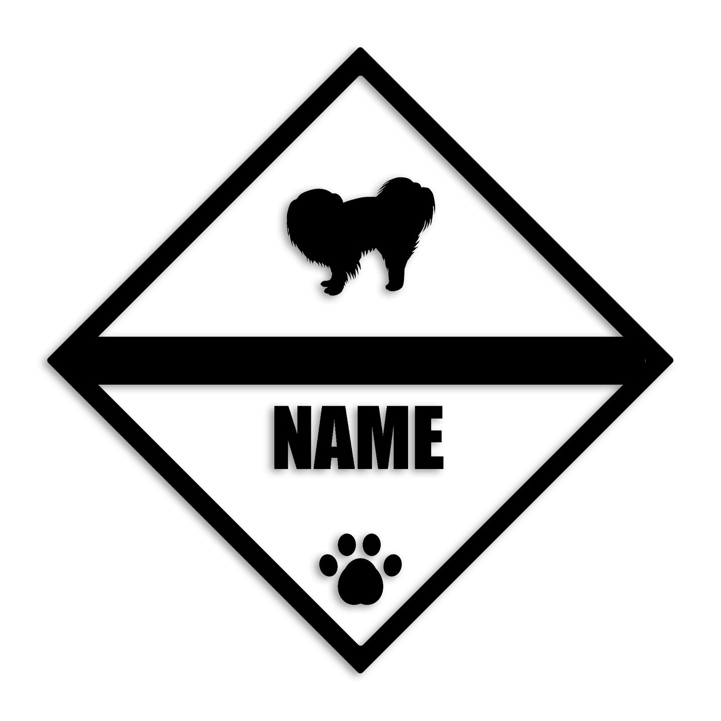 狆 ちん 文字入れ可能 ペット 犬 カッティング ステッカー (st-140-129)