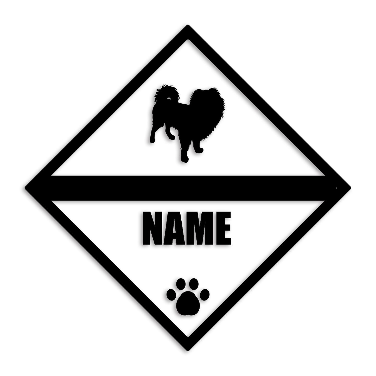 狆 ちん 文字入れ可能 ペット 犬 カッティング ステッカー (st-140-130)