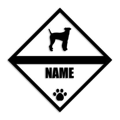 エアデール 文字入れ可能 ペット 犬 カッティング ステッカー (st-140-14)