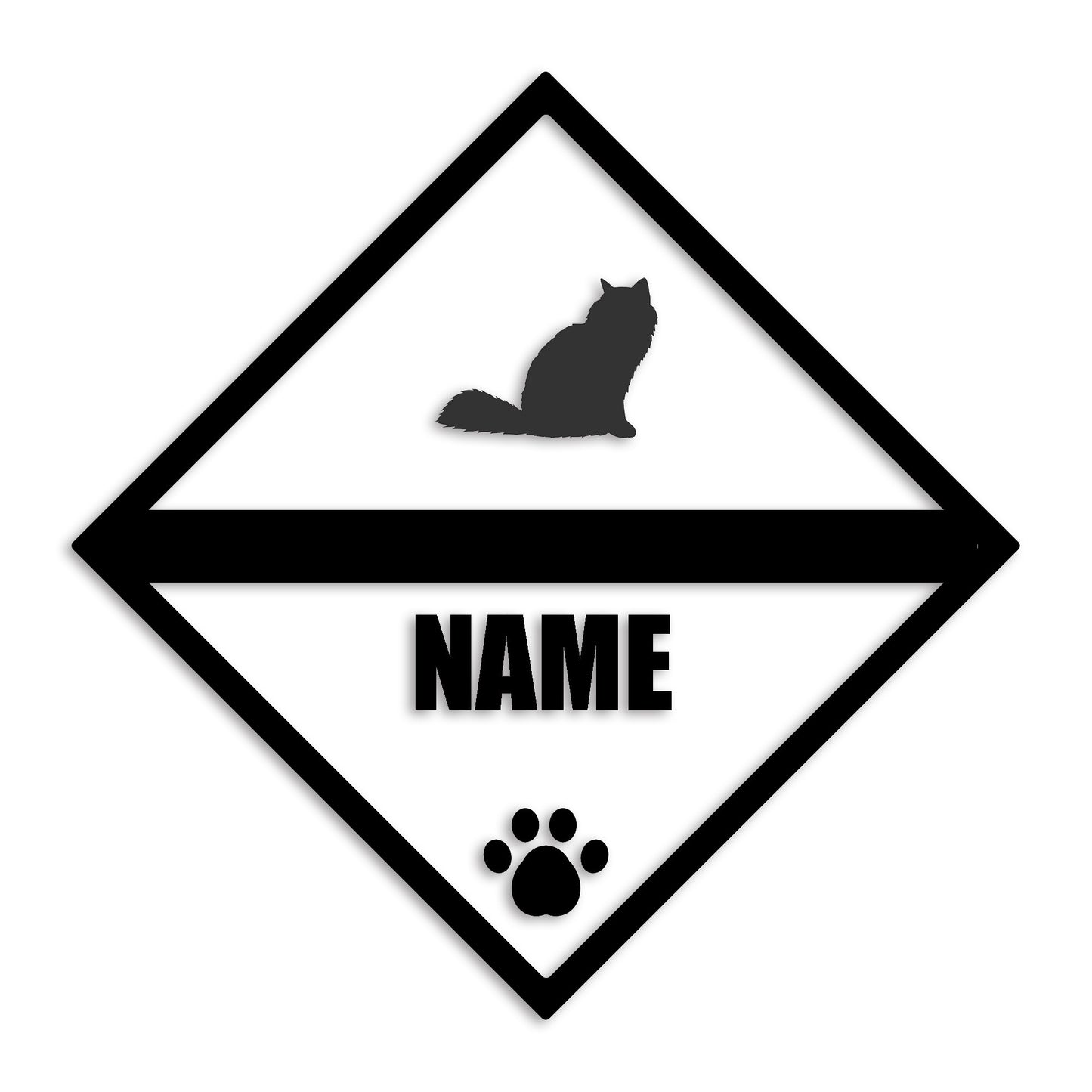 バーマン 文字入れ可能 ペット 猫 カッティング ステッカー (st-140-164)