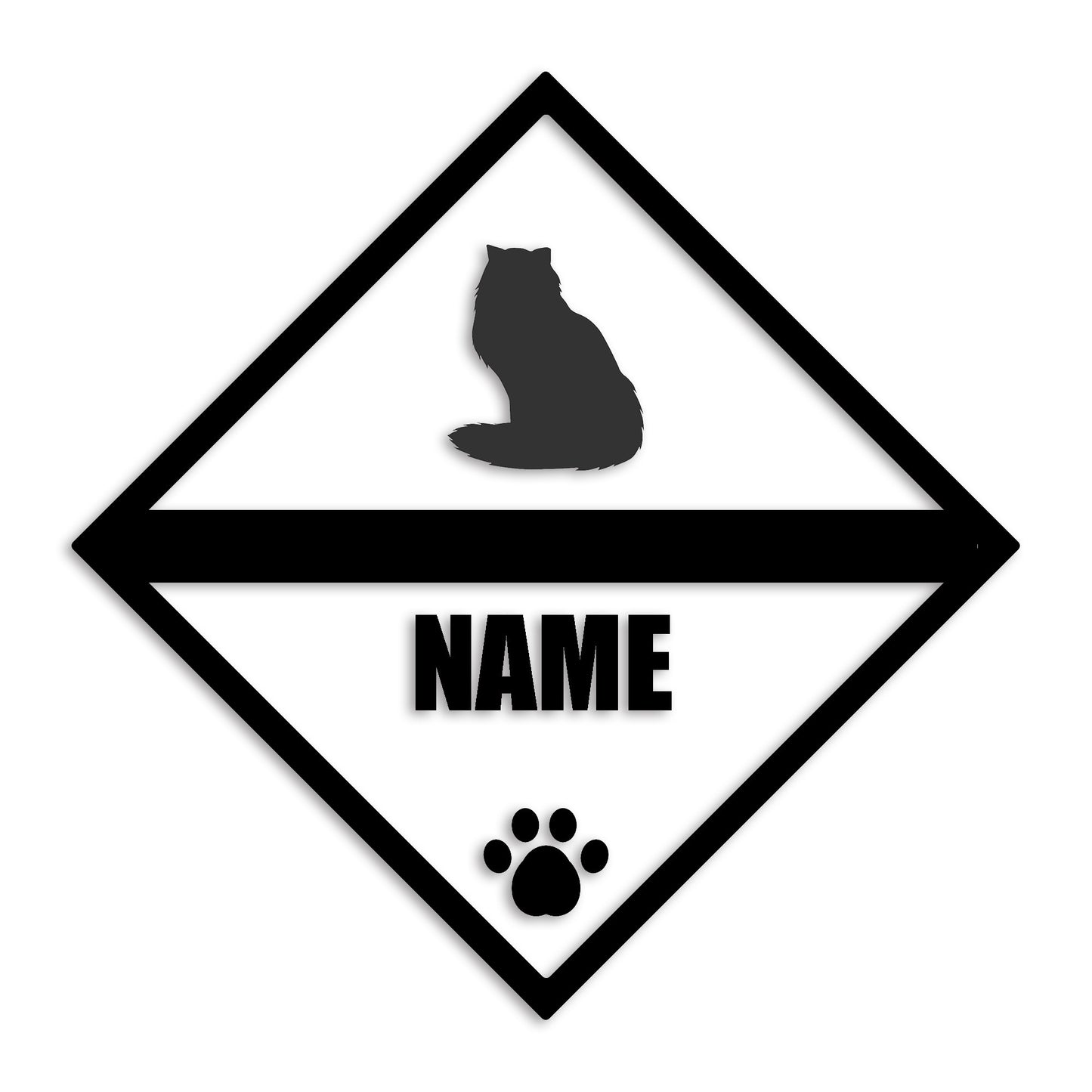 ペルシャ 文字入れ可能 ペット 猫 カッティング ステッカー (st-140-168)