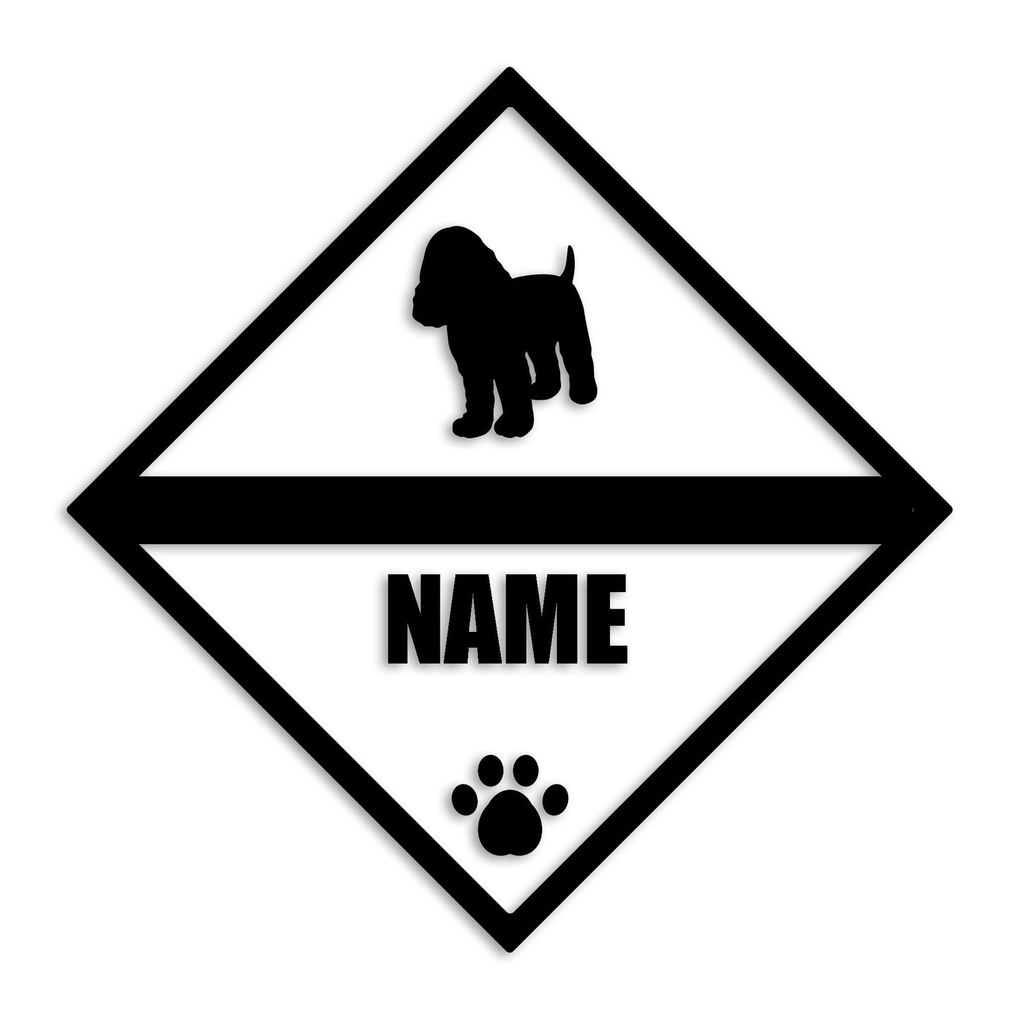 コッカースパニエル 文字入れ可能 カッティングステッカー st-140-25