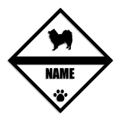 スピッツ 文字入れ可能 ペット 犬 カッティング ステッカー (st-140-38)