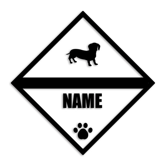 ダックスフンド 文字入れ可能 ペット 犬 カッティング ステッカー (st-140-43)