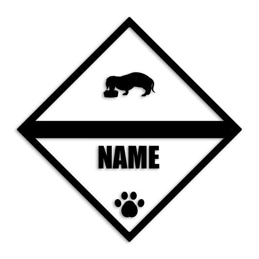 ダックスフンド 文字入れ可能 ペット 犬 カッティング ステッカー (st-140-44)