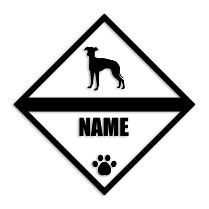 イタリアングレーハウンド 文字入れ可能 ペット 犬 カッティング ステッカー (st-140-5)