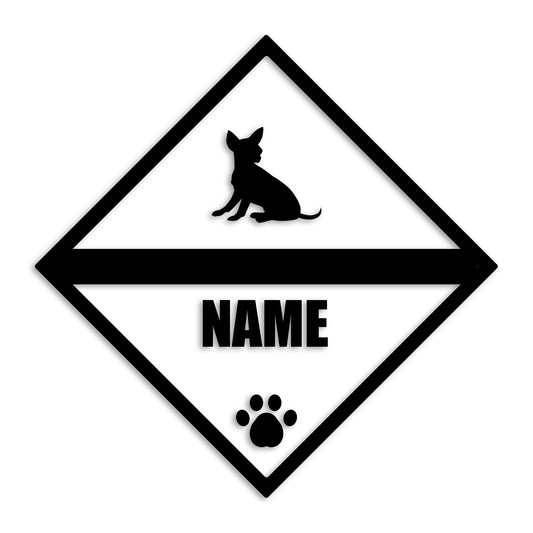 チワワ 文字入れ可能 ペット 犬 カッティング ステッカー (st-140-52)