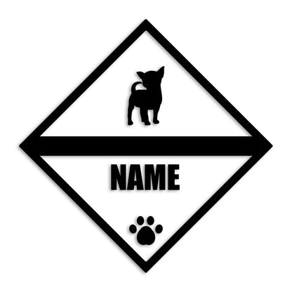 チワワ 文字入れ可能 ペット 犬 カッティング ステッカー (st-140-54)