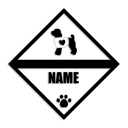 トイプードル 文字入れ可能 ペット 犬 カッティング ステッカー (st-140-55)