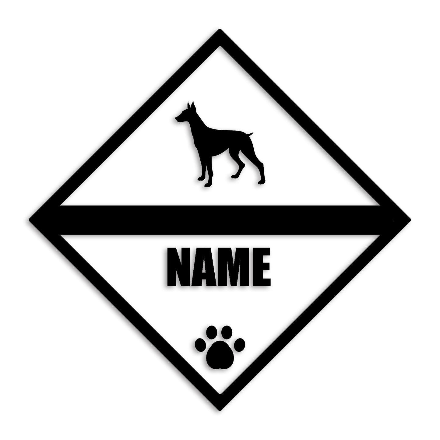 ドーベルマン 文字入れ可能 ペット 犬 カッティング ステッカー (st-140-61)