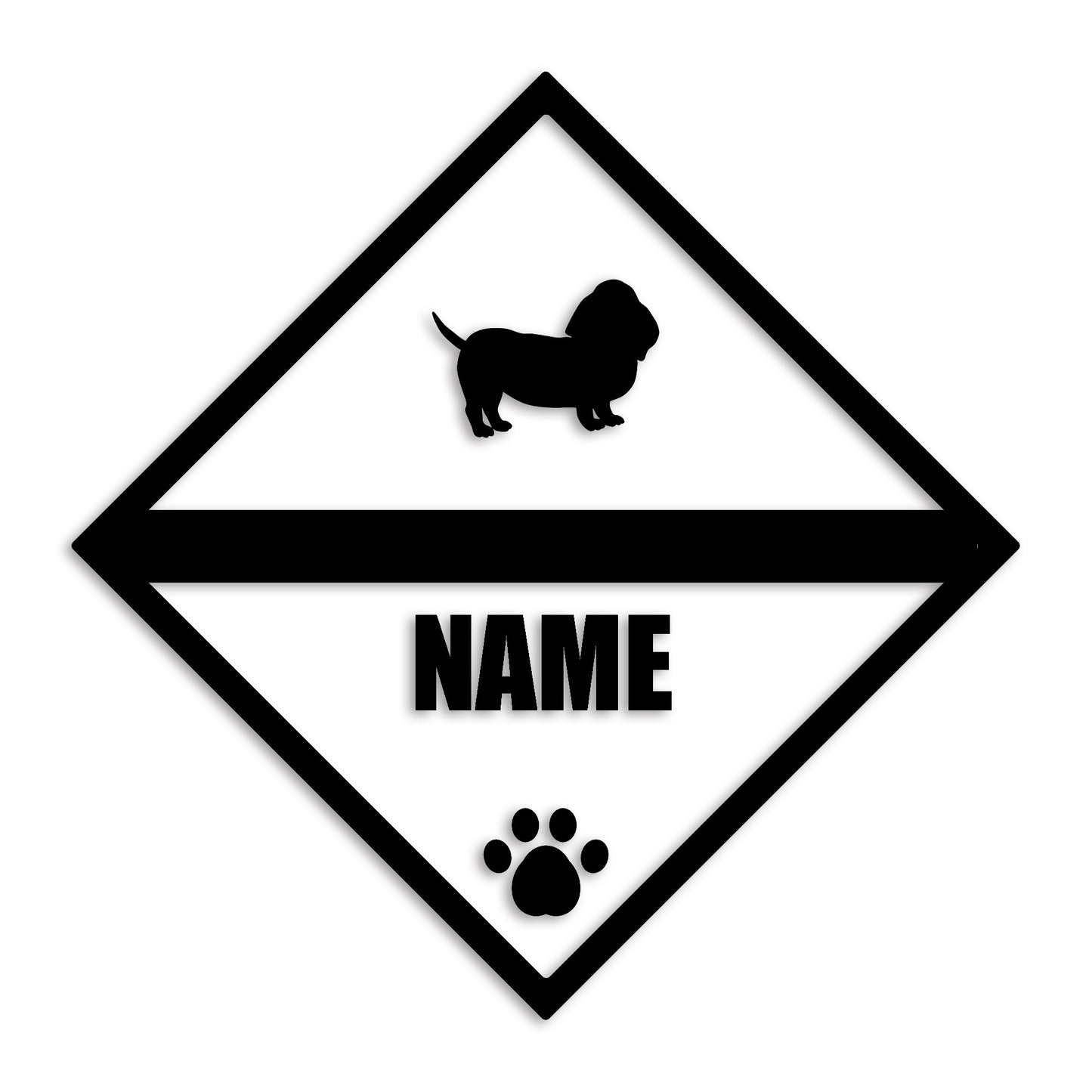 バセットハウンド 文字入れ可能 ペット 犬 カッティング ステッカー (st-140-67)