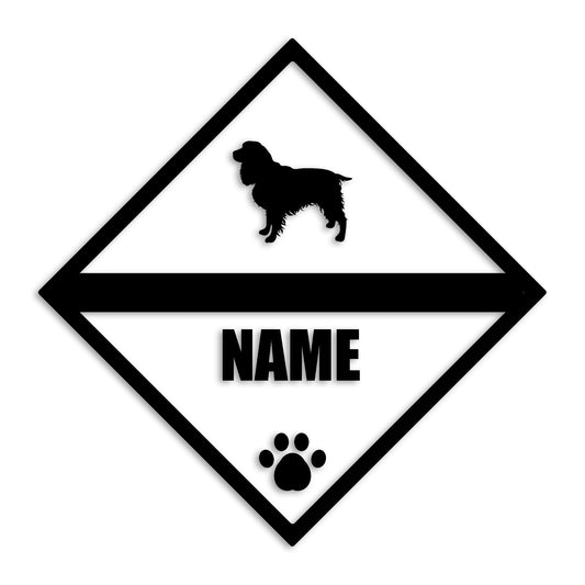 イングリッシュスプリンガ 文字入れ可能 ペット 犬 カッティング ステッカー (st-140-7)