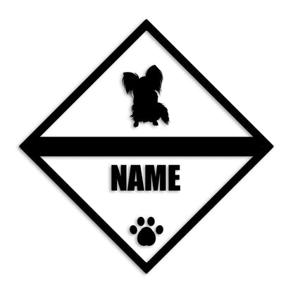 パピヨン 文字入れ可能 ペット 犬 カッティング ステッカー (st-140-73)