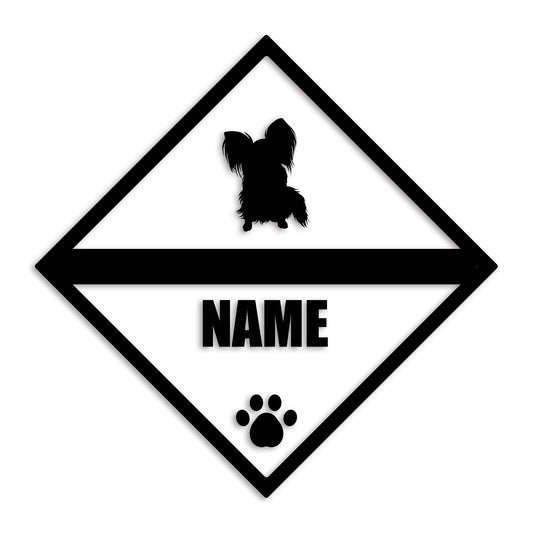 パピヨン 文字入れ可能 ペット 犬 カッティング ステッカー (st-140-73)