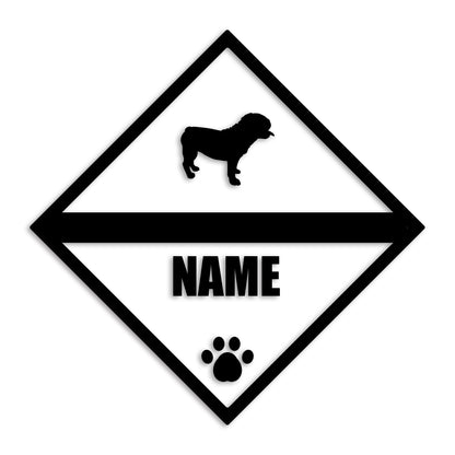 ブルドック 文字入れ可能 ペット 犬 カッティング ステッカー (st-140-87)