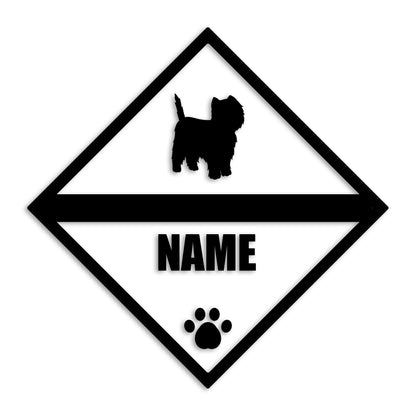 ウエストハイランドテリア 文字入れ可能 ペット 犬 カッティング ステッカー (st-140-9)