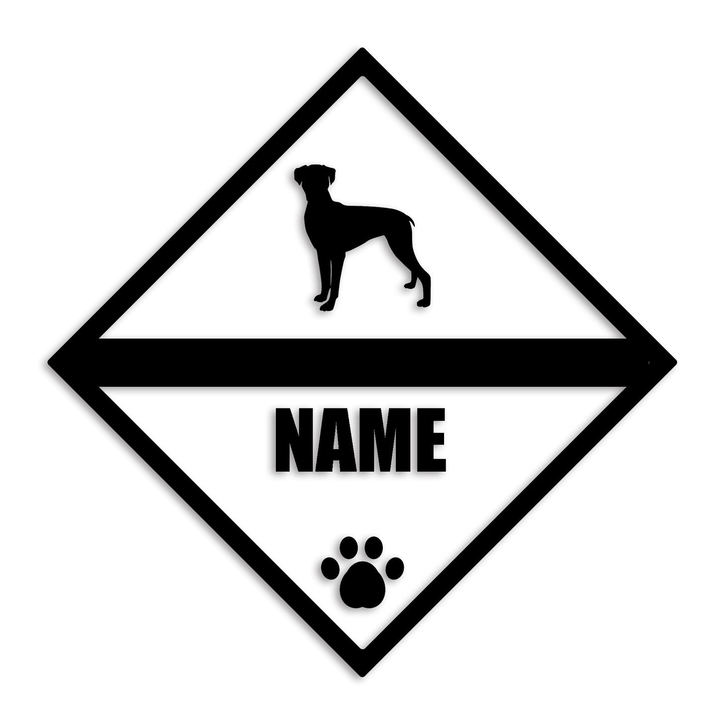 ボクサー 文字入れ可能 ペット 犬 カッティング ステッカー (st-140-97)