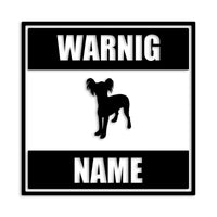 チャイニーズクレステッドドッグ 文字入れ可能 カッティングステッカー st-141-49