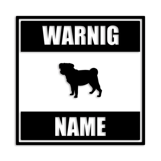 パグ 文字入れ可能 ペット 犬 カッティング ステッカー (st-141-65)