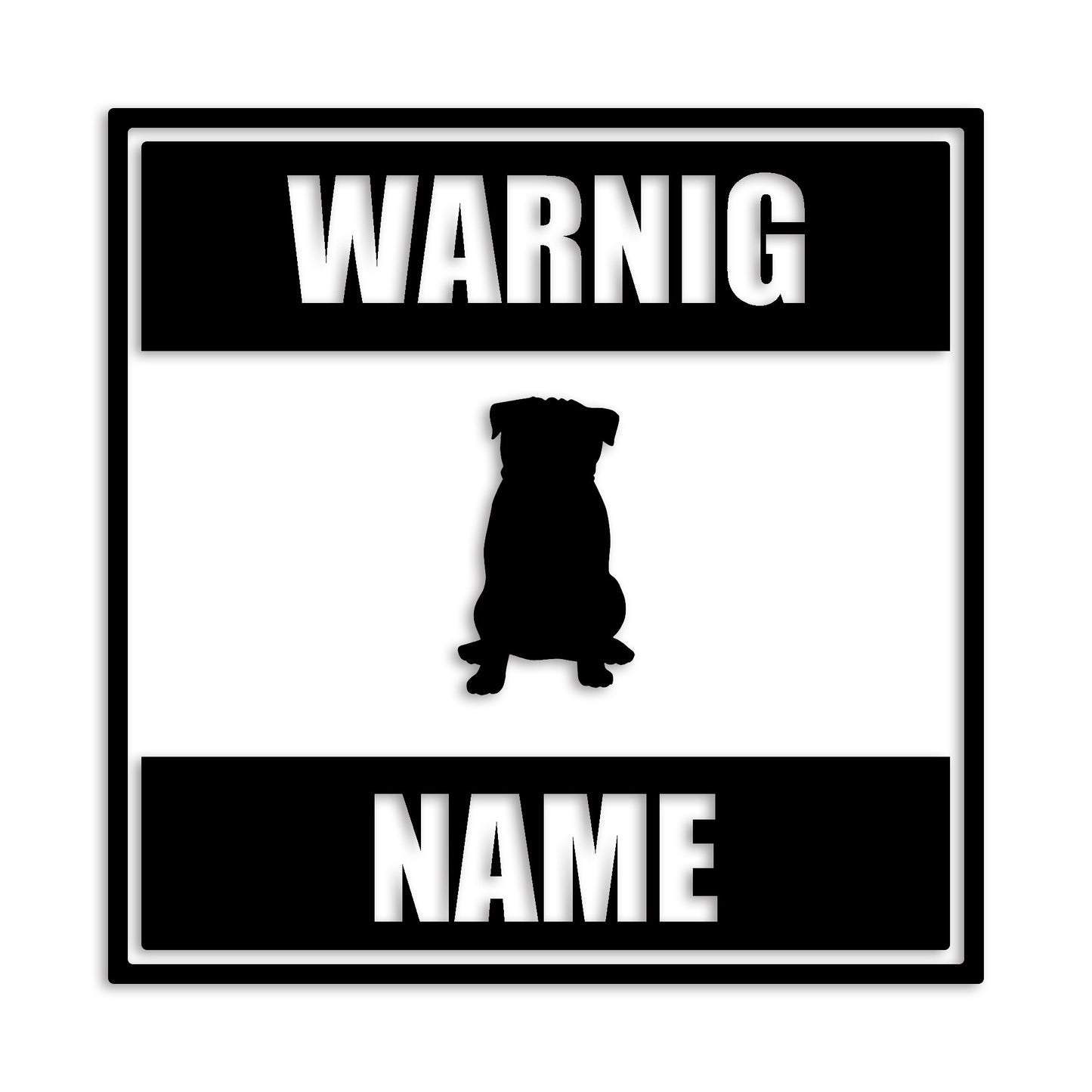 パグ 文字入れ可能 ペット 犬 カッティング ステッカー (st-141-66)