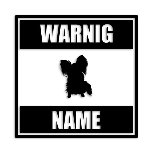 パピヨン 文字入れ可能 ペット 犬 カッティング ステッカー (st-141-73)