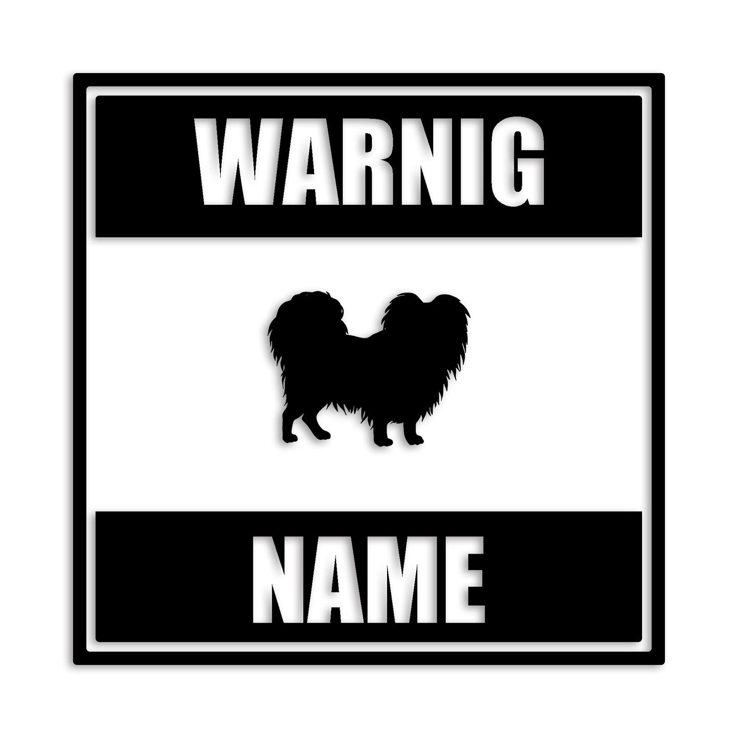 パピヨン 文字入れ可能 ペット 犬 カッティング ステッカー (st-141-74)