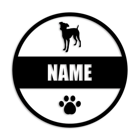 ミニチュアピンシャー 文字入れ可能 ペット 犬 カッティング ステッカー (st-142-109)