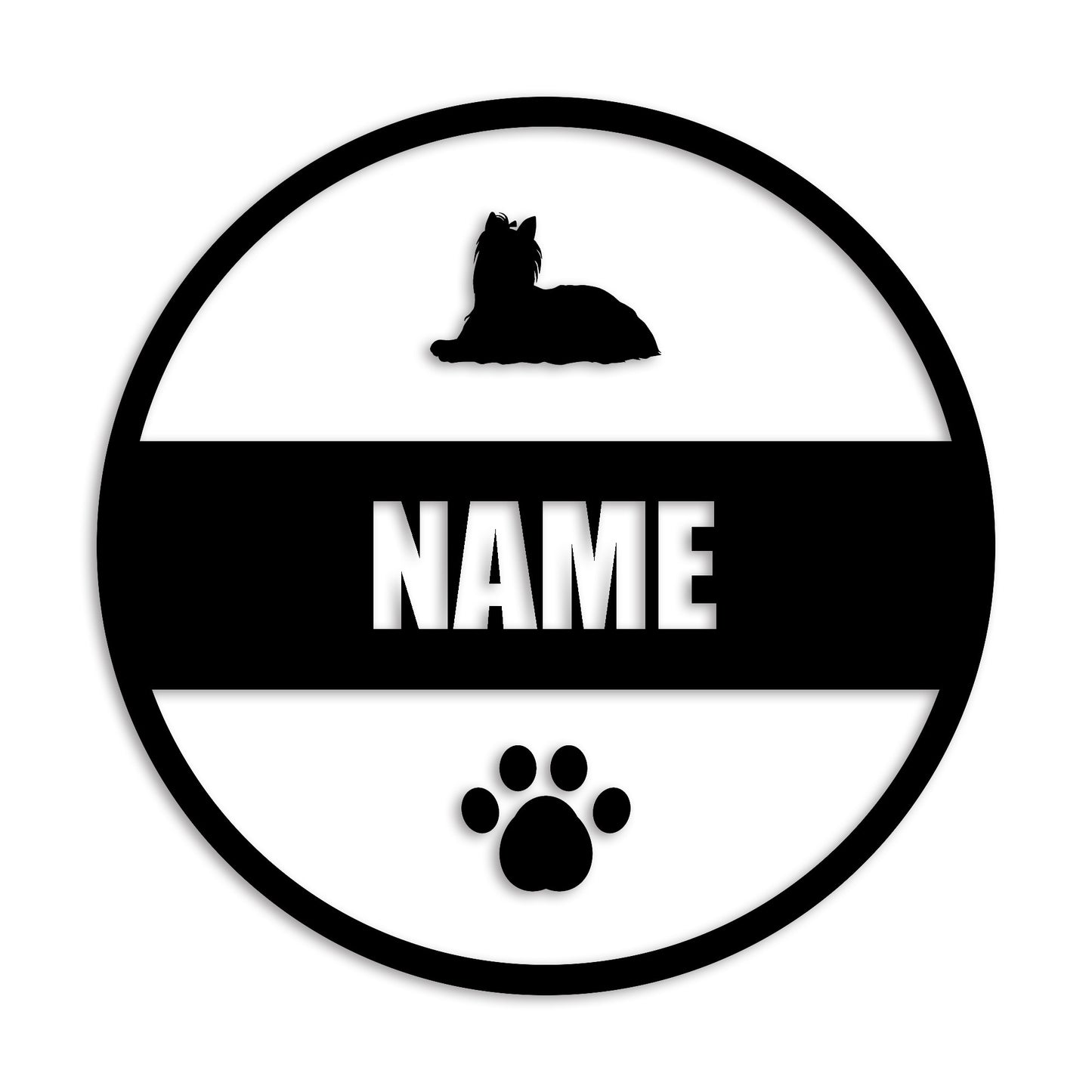 ヨークシャーテリア 文字入れ可能 ペット 犬 カッティング ステッカー (st-142-110)