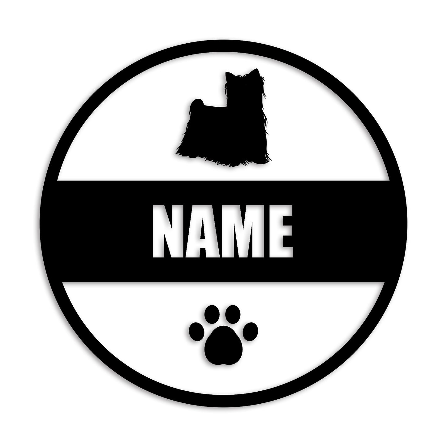 ヨークシャーテリア 文字入れ可能 ペット 犬 カッティング ステッカー (st-142-111)