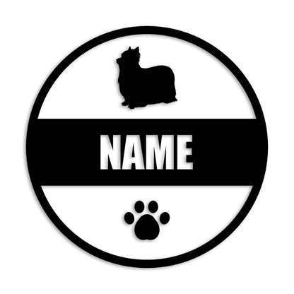 ヨークシャーテリア 文字入れ可能 ペット 犬 カッティング ステッカー (st-142-113)