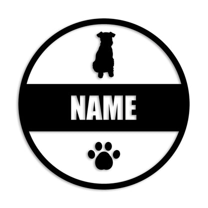 ウェルシュテリア 文字入れ可能 ペット 犬 カッティング ステッカー (st-142-12)