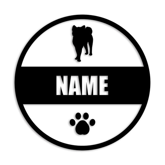 秋田犬 文字入れ可能 ペット 犬 カッティング ステッカー (st-142-127)