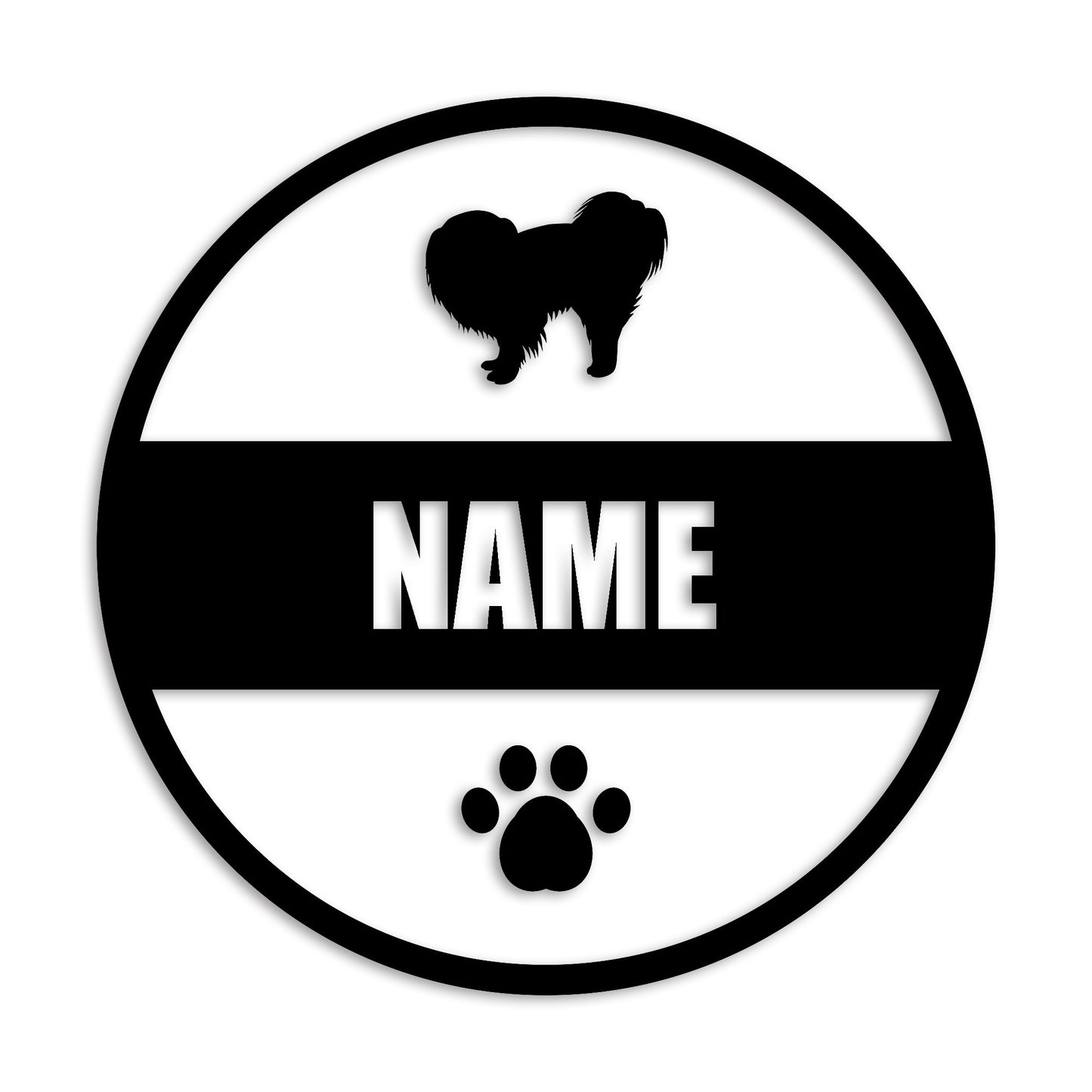 狆 ちん 文字入れ可能 ペット 犬 カッティング ステッカー (st-142-129)